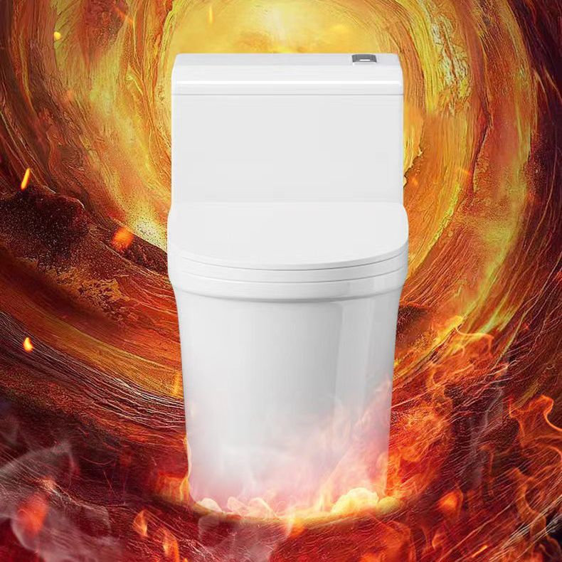 Modern 1-Piece Toilet Floor Mounted White Urine Toilet with Slow Close Seat for Bathroom