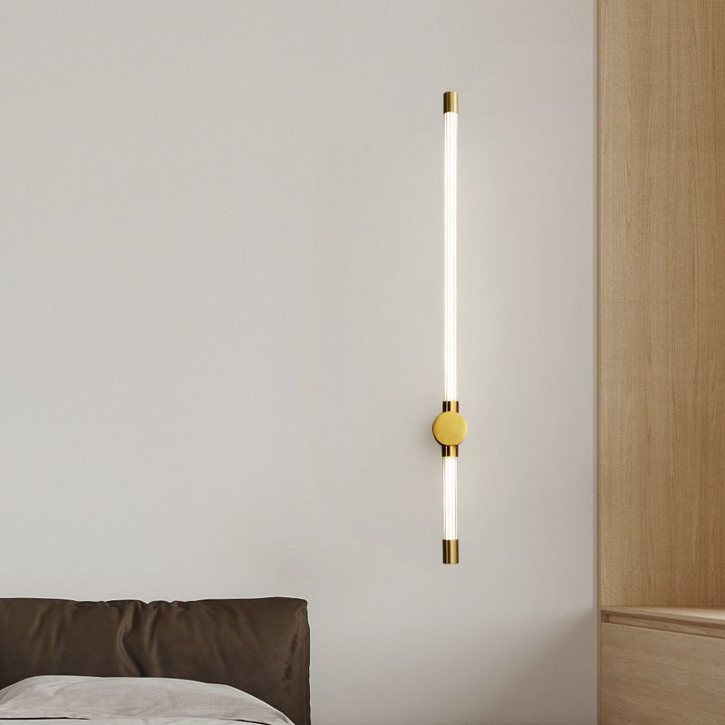 Lineaire wandkandelverlichting Moderne wandlamp metaal 1 lichte sconce verlichtingsbeveiliging