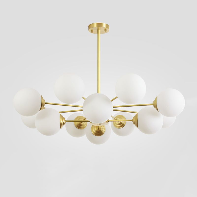 Copper Glass Hanging Pendant Lights Contemporary Hanging Lamps for Living Room