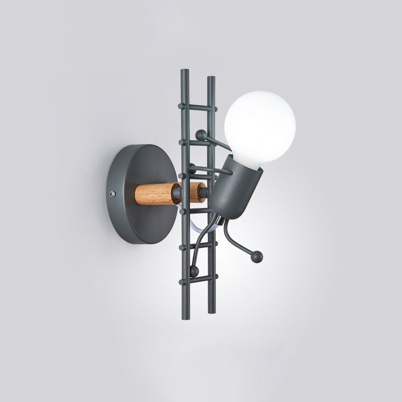 Light Aibture a monte della parete in metallo semplice stile moderno 1 luce da parete interno a parete