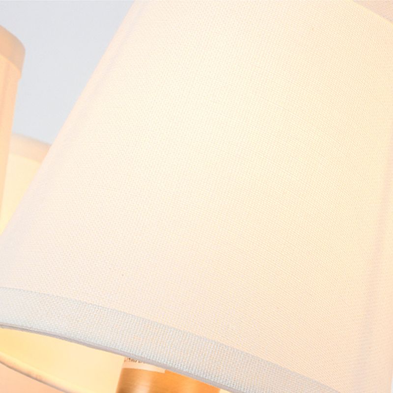 Plafond traditionnel pendentif en tissu de cône de lumière