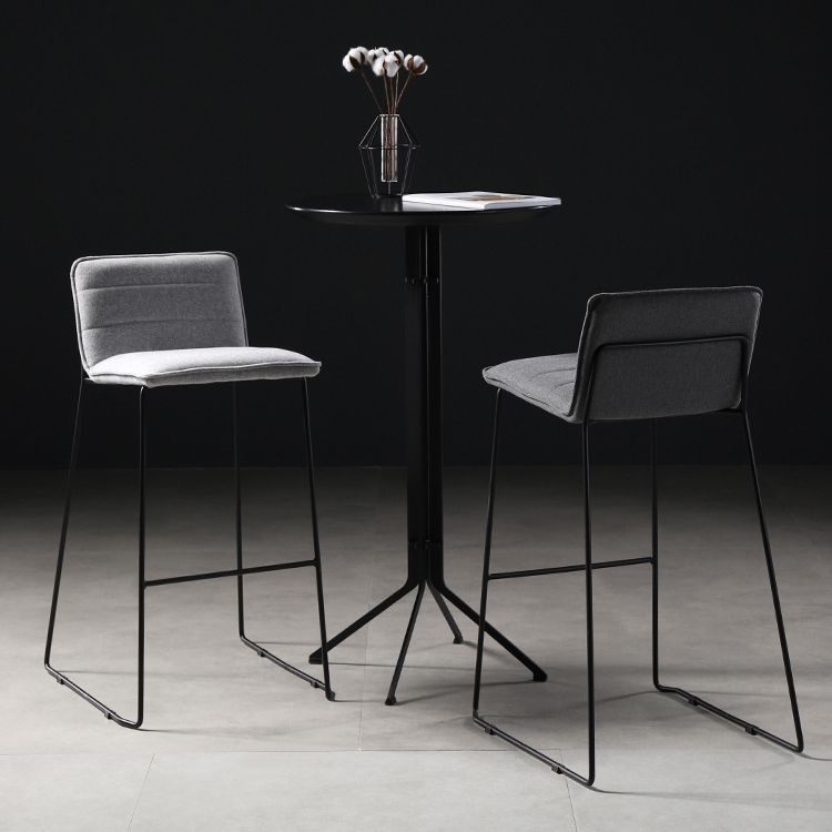 Modern Style Square Seat Barstool Pu Leather Counter Bar Stool with Metal Legs for Home