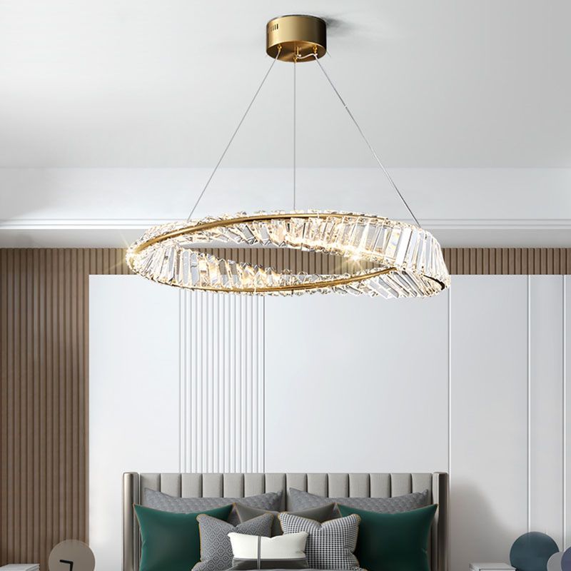 Ultra-modern Simplicity Orbicular LED Chandelier Lamp Crystal Suspension Pendant Light