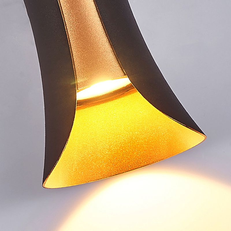 Modern Style Curl Shape Wall Sconce Metal 2 Light Sconces for Outdoor