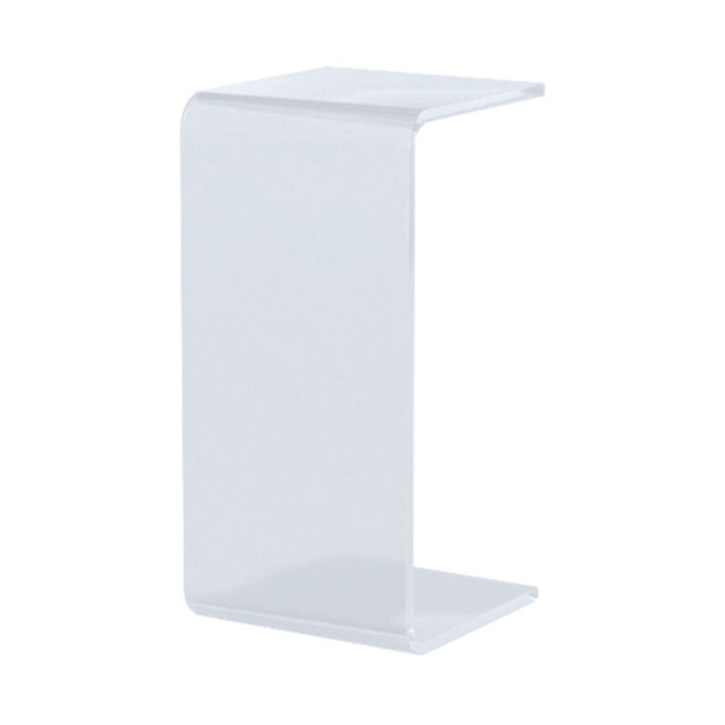 Modernistic Plastic Square Side End Table Modern Sled Sofa Side Accent Table