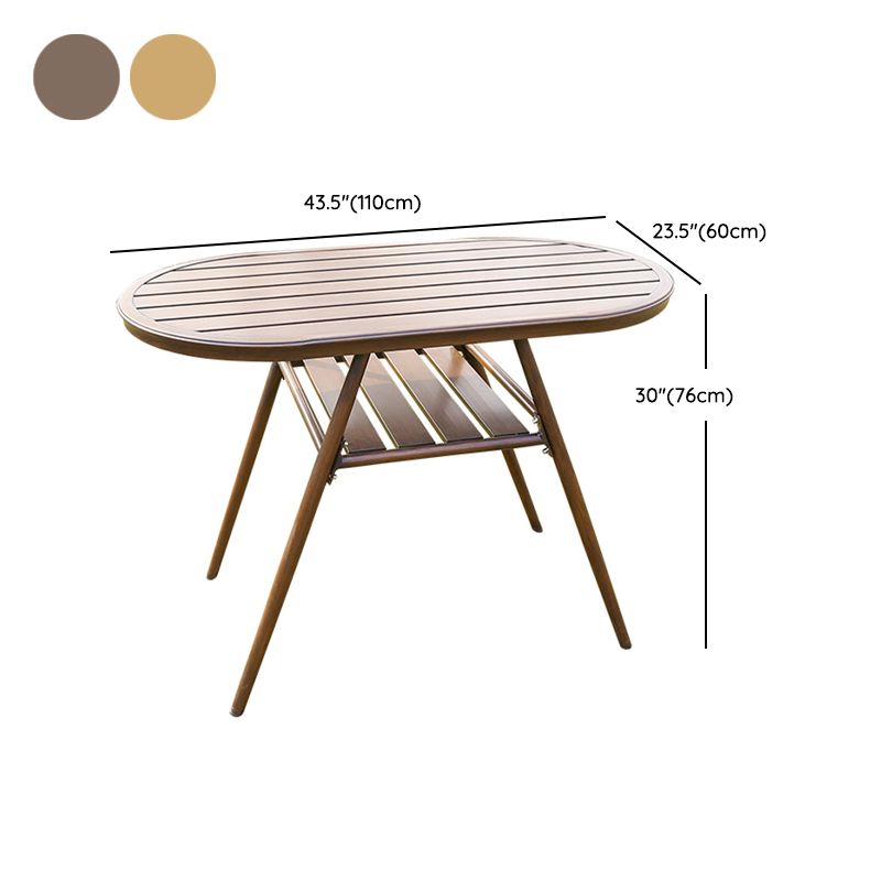 Boho Style Dining Set Metal Oval 1/2/3 Pieces Water Resistant Dining Set