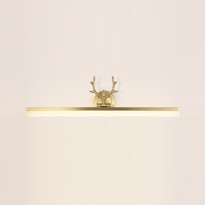 Luce vanità in stile moderno lineare 1 Metal 1 Luce Light Led Light per il bagno in oro