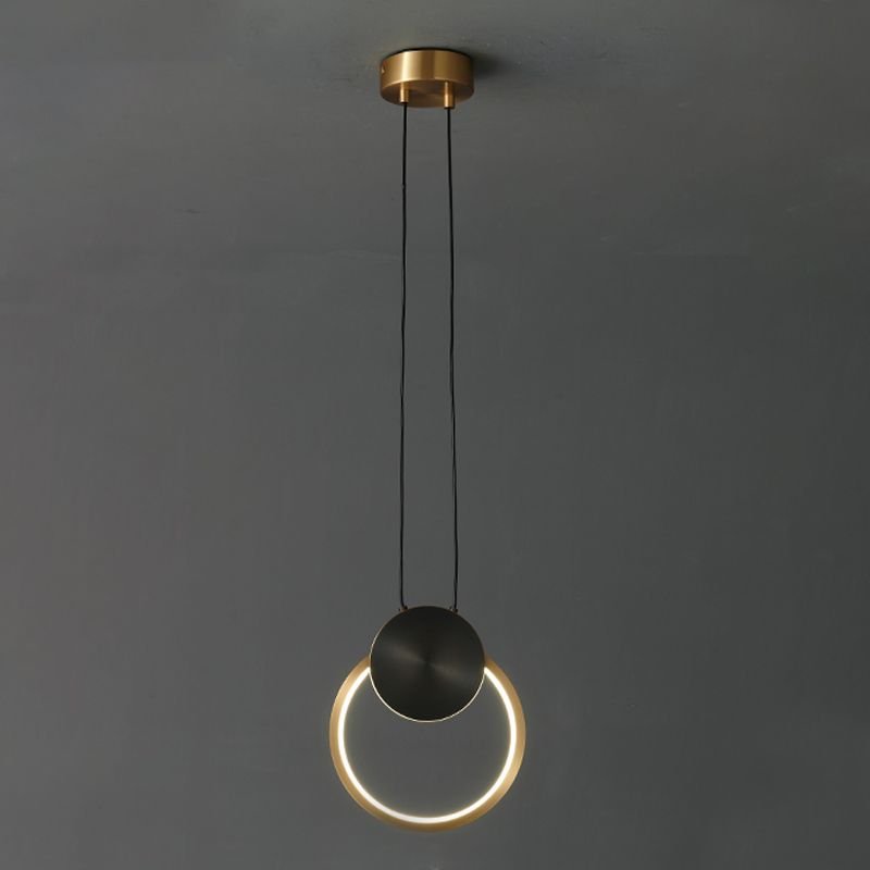 Pendard artistique artistique moderne Copper Copper linéaire lampe suspendue avec une teinte acrylique