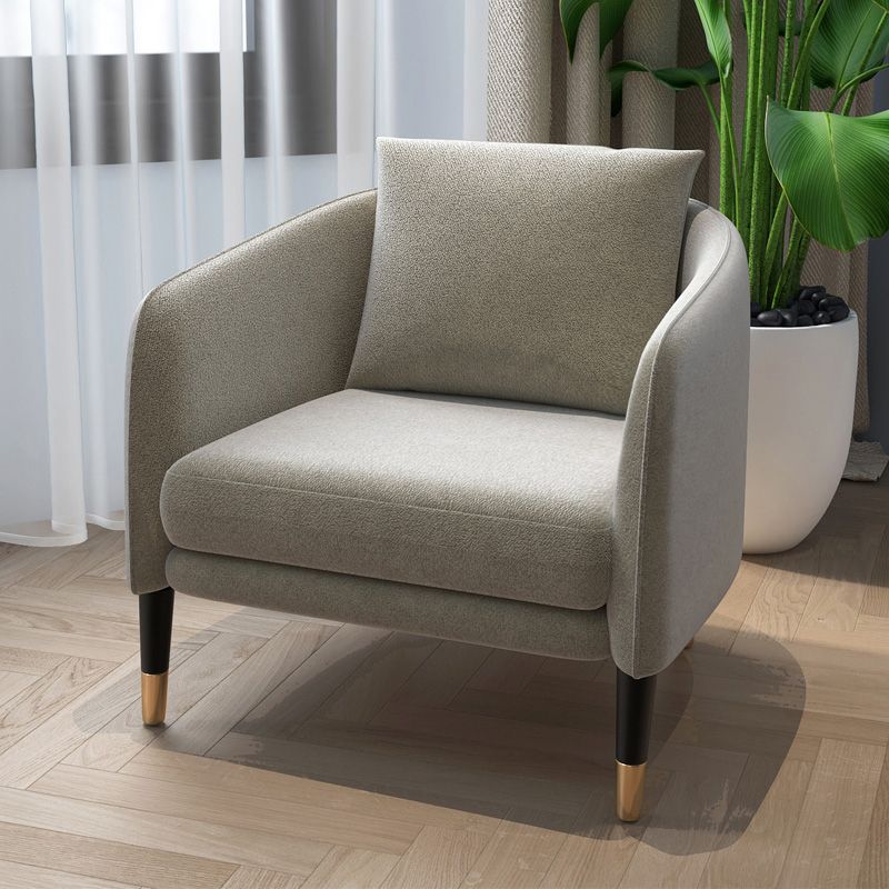 Slope Arm Sofa Fabric Settee Living Room Seating with Pillows