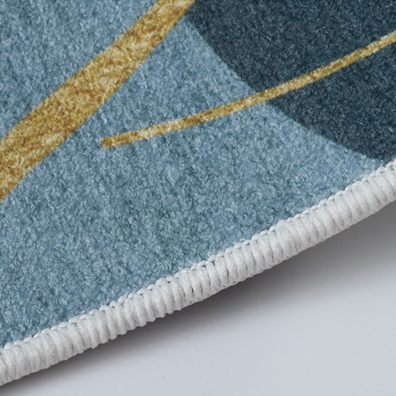 Black Modern Rug Blending Graphic Rug Non-Slip Backing Rug for Home Decoration