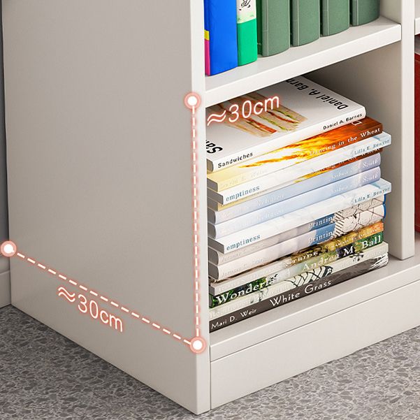 Wooden Bookshelf Modern Home Office Bookcase with Rectangle Shelves