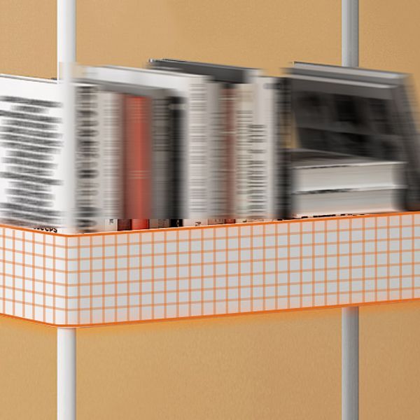 Modern Style Bookshelf Open Shelf Bookcase with Caster Wheels