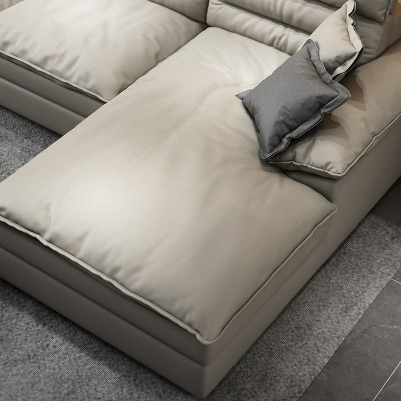 Square Arm Cushion Back Contemporary Removable Cushions Sofa & Chaise