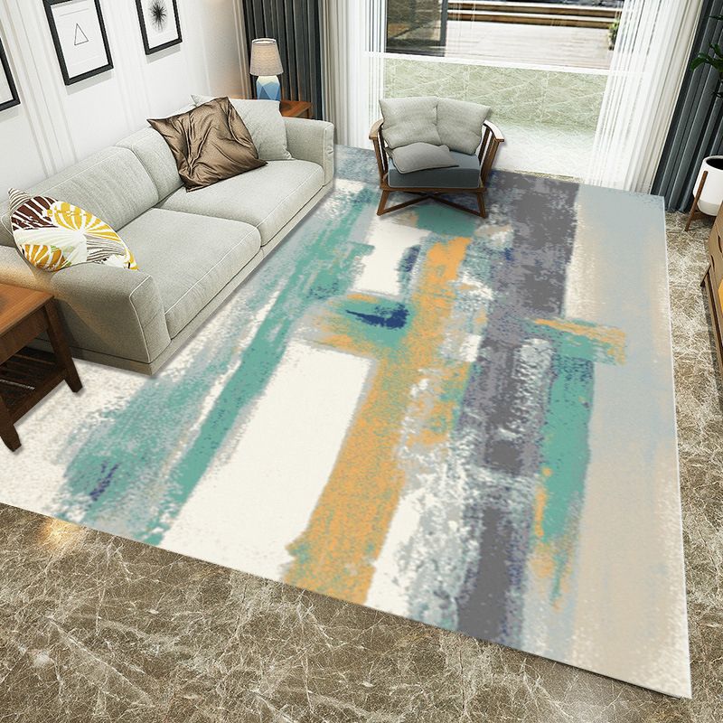 Multi-Colored Western Rug Polypropylene Abstract Printed Rug Easy Care Pet Friendly Carpet for Bedroom