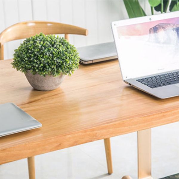 Modern Natural Finish Dining Set 1/3/5 Pieces Wooden Dinette Set for Home