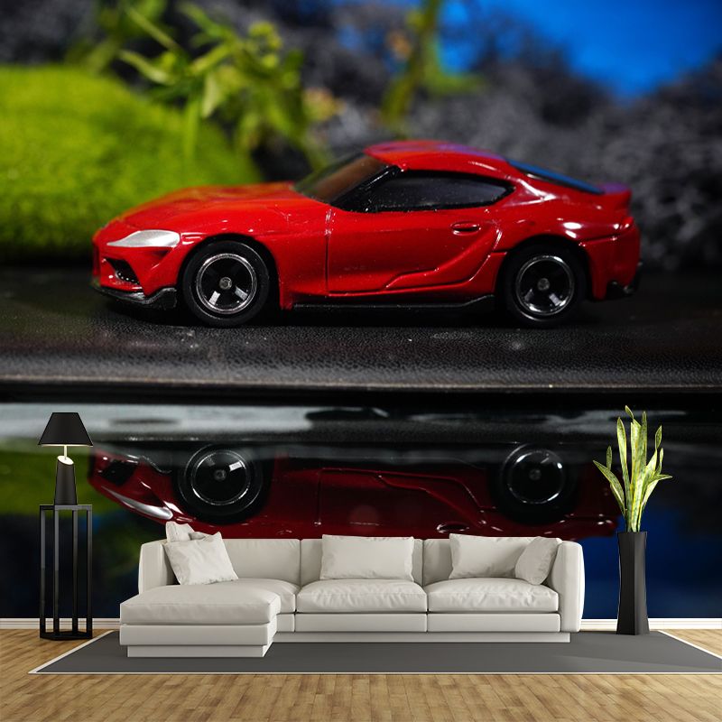 Car Transportation Mural Stain Resistant Living Room Wall Decor, Made to Measure
