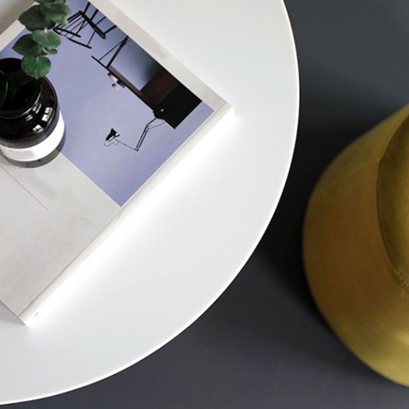 Nordic Style Round Solid Wood Table with Wooden Crossed Base Side Table
