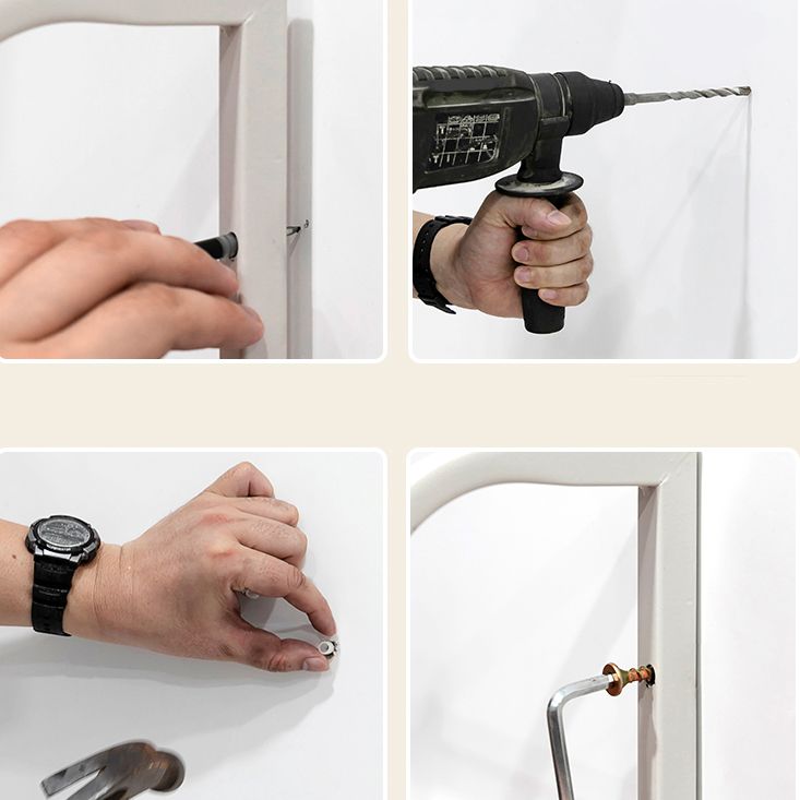 Modern Style Bookshelf Metal Wall Mounted Bookcase for Home Office