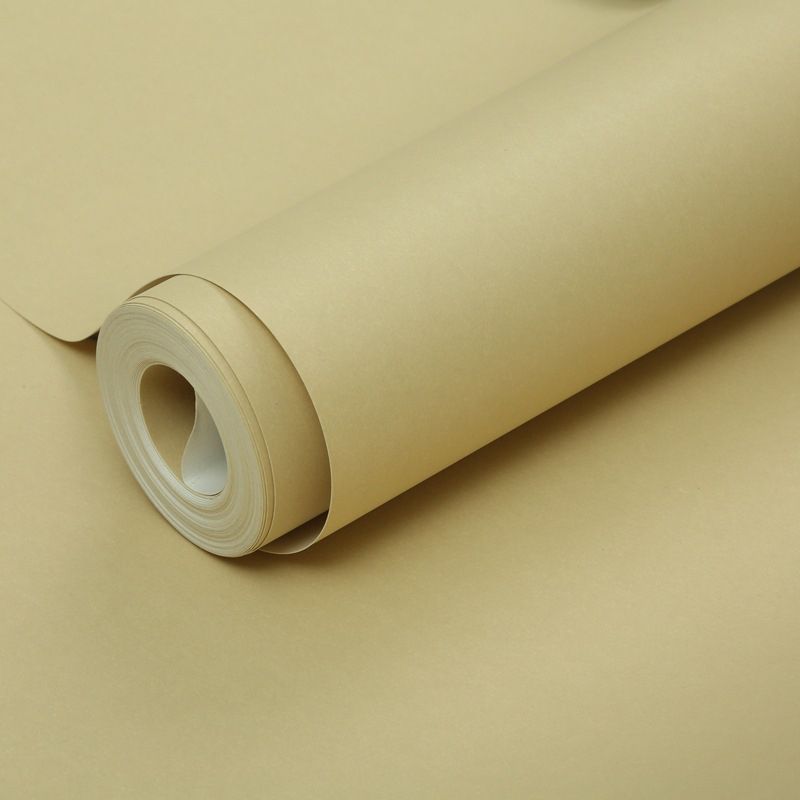 Modern Solid Color Pattern Wallpaper Roll Soft Color Stain Resistant Wall Covering for Living Room