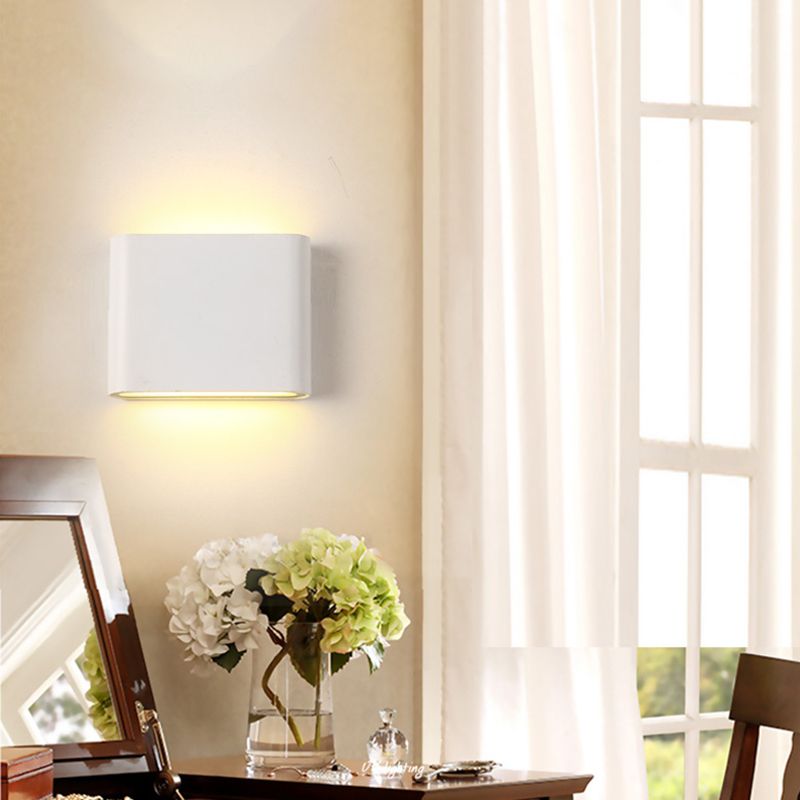 Square Shape Metal Wall Sconce Modern Style 2-Light Wall Mounted Lighting