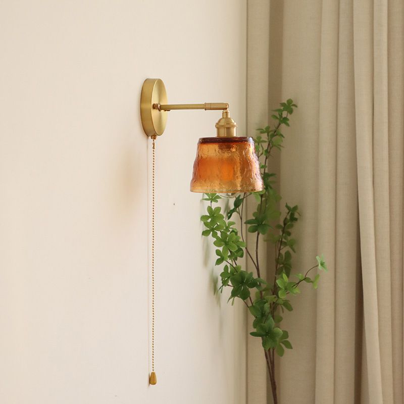 Glass Cylinder Wall Sconces Industrial Style 1 Light Wall Mounted Lamps