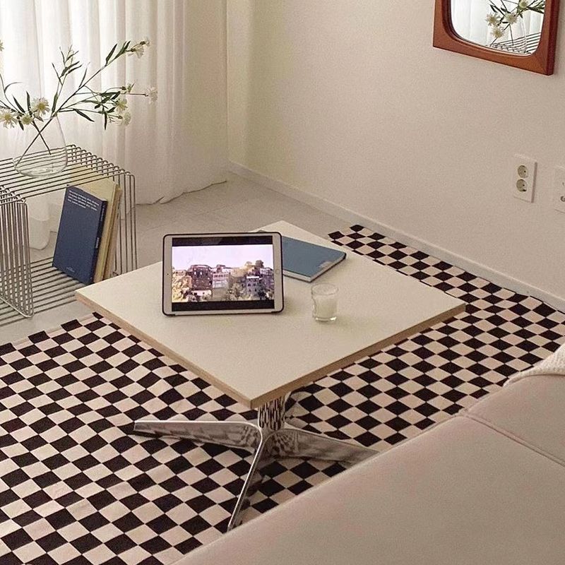 Geometric Coffee Table Contemporary Wood 15.7'' Cocktail Table