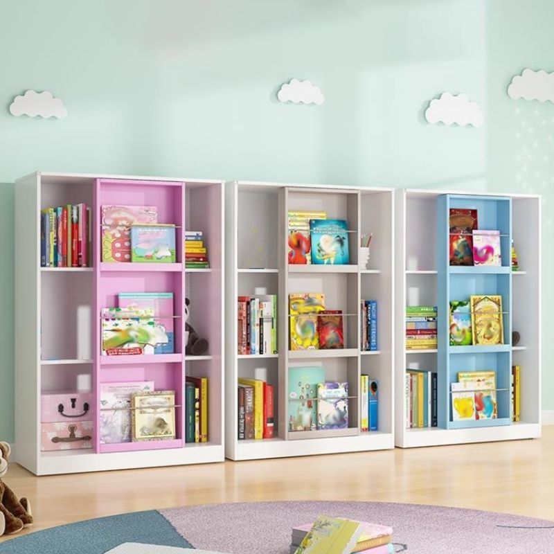 Engineered Wood Standard Bookshelf Contemporary Closed Back Bookcase