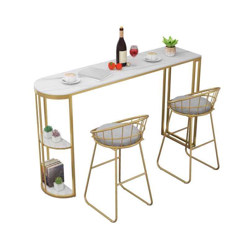 Modern Stone Bar Dining Table Specialty Bar Table for Small Places