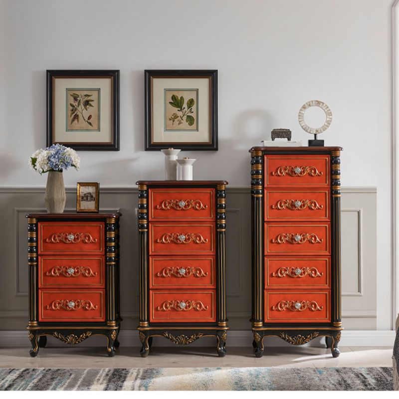 Traditional Rubber Wood Storage Chest Home Chest with 3 Drawers