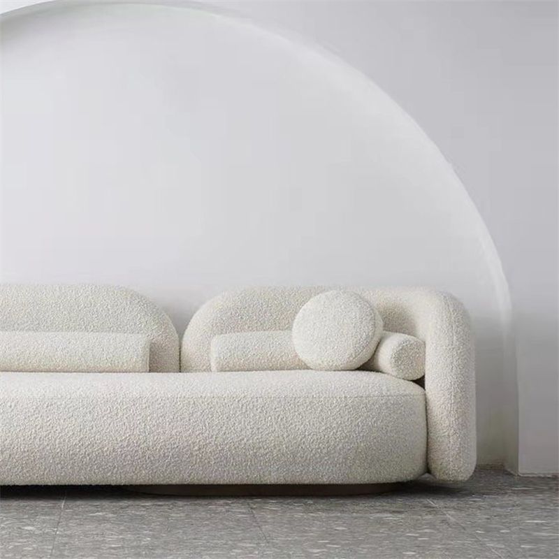 Modern Style Sofa Low Back Cushioned Sofa Padded with Sponge Cushions Sofa