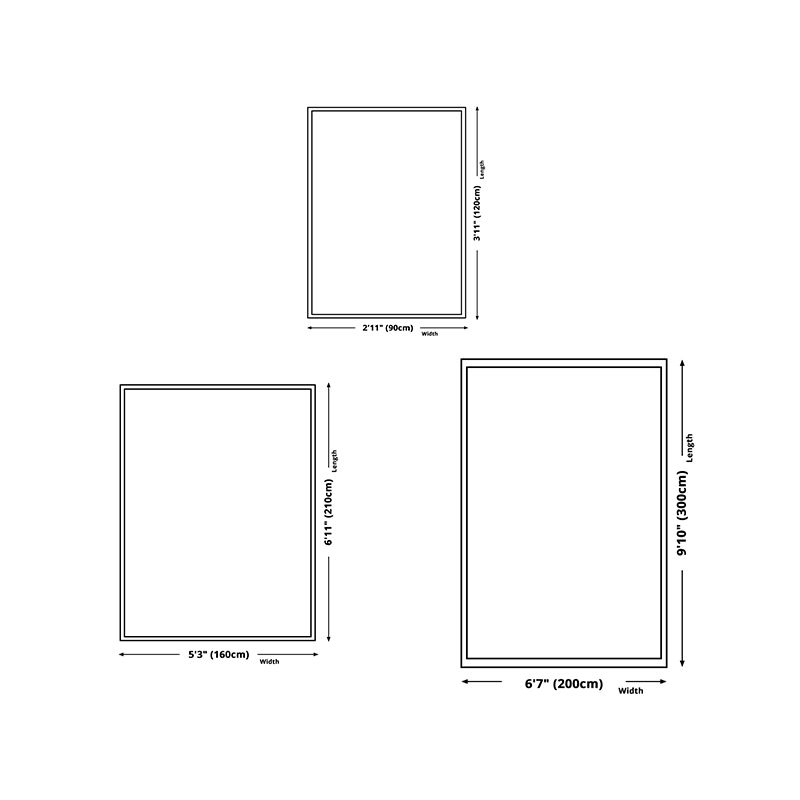 Blue Gray Modern Rug Polyester Print Indoor Rug Washable Rug for Living Room