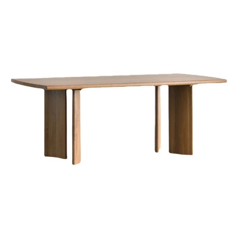 Rectangle Solid Wood Dining Table Modern 4 Legs Dining Room Table