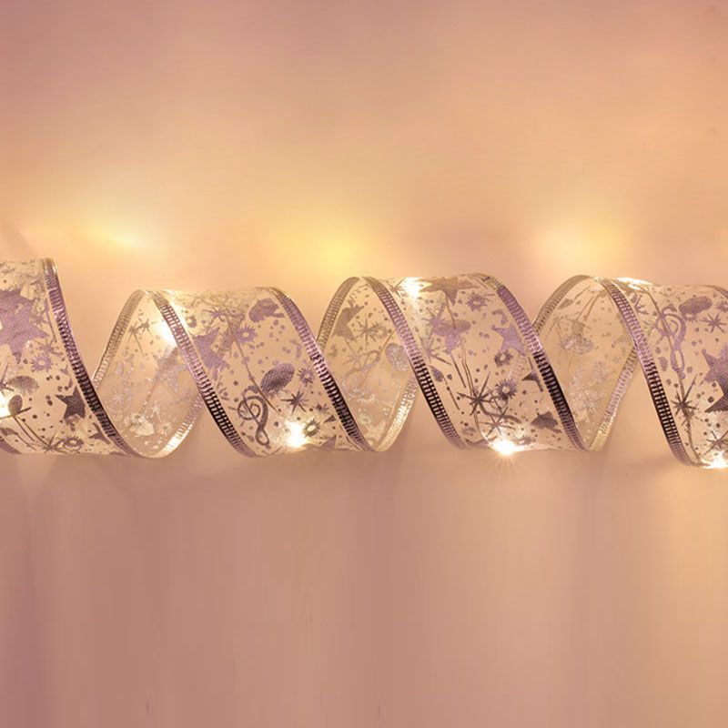 Modern Creative Rope Light Copper Wire Ribbon Light Post for Christmas Decorate