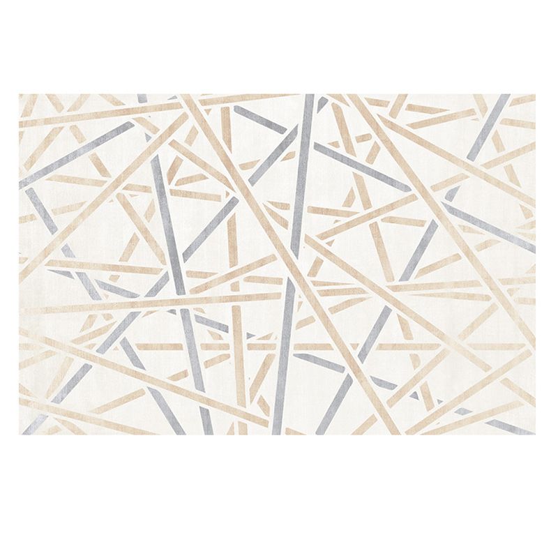 Camel Modern Rug Polyester Graphic Indoor Rug Washable Rug for Drawing Room