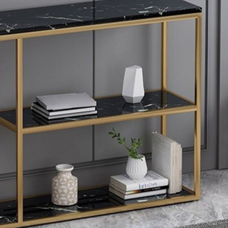 11.8" W Rectangle End Table Storage Slate Glam Console Table