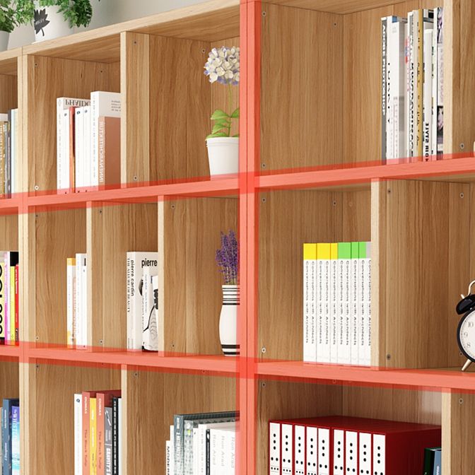 Closed Wooden Bookcase Modern Home Living Room Cabinet Bookshelf