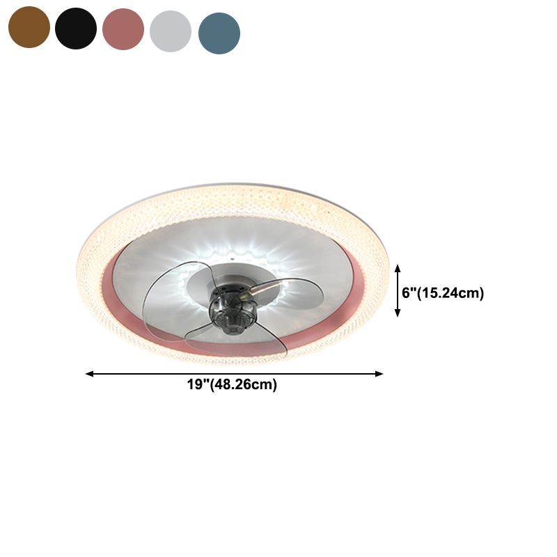 2 Light Ceiling Fan Lighting Modern Style Metal Ceiling Fan Light for Kitchen