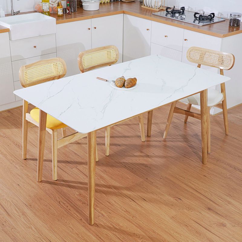 Silla de comedor de madera de estilo tradicional, silla auxiliar de comedor sin brazos con respaldo abierto (juego de 2)