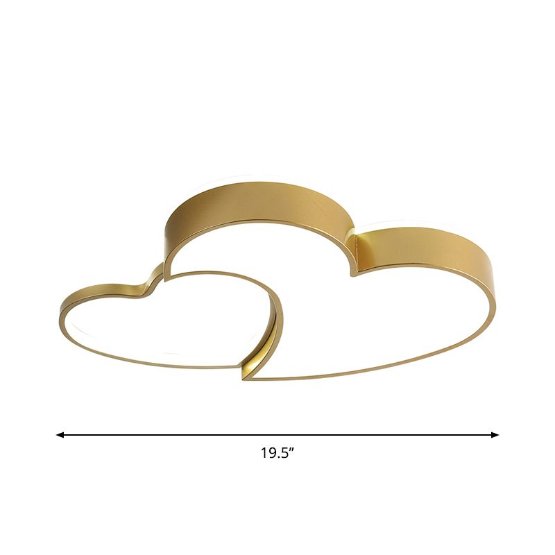 Lámpara de techo con forma de nube/círculo/molino de viento, luz LED empotrada de metal moderna para dormitorio infantil en oro pulido