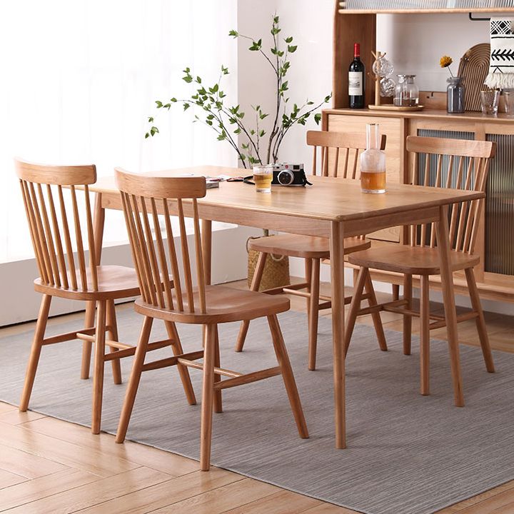 Solid Wood 4 Legs Dining Site Table eigentijdse dinette tafel voor thuiskeuken