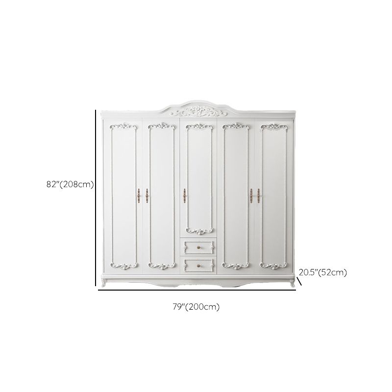 French Country Wardrobe Armoire Engineered Wood Wardrobe Cabinet