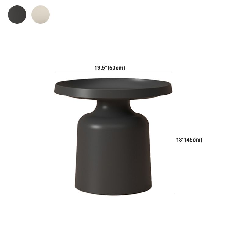 16.5"/17.7" Tall Mid-Century Round Top Side Table Metal Pedestal End Table