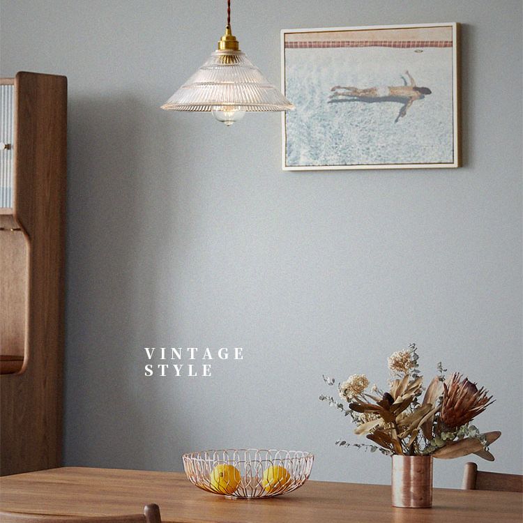 Prismatic Glass Vintage Hanging Pendant Light 1-Light Drop Pendant for Dining Room