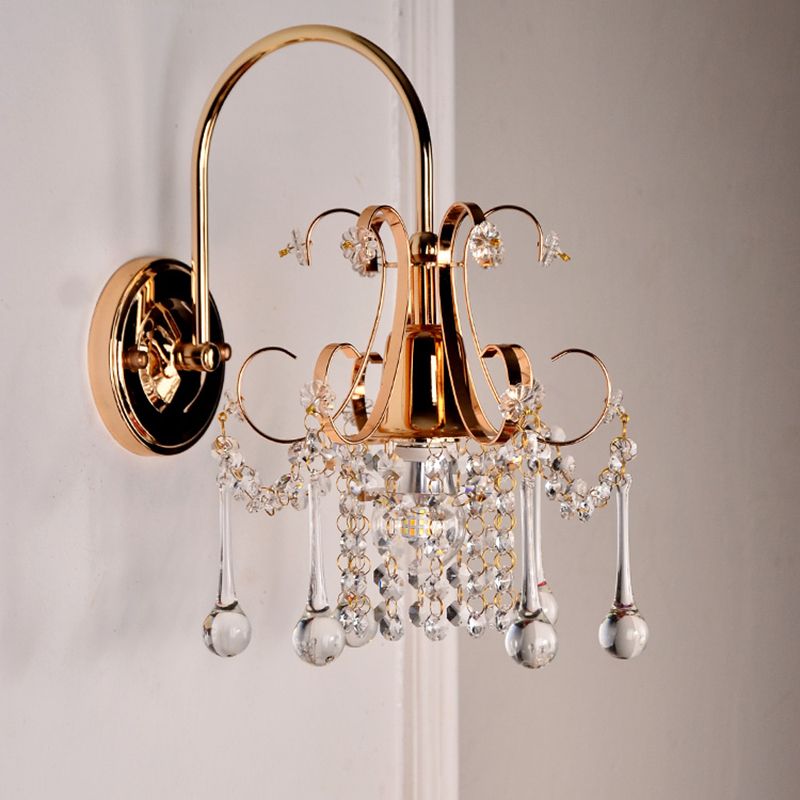 Moderne Kristallwandleuchten gold bewaffnete Wand montiertes Licht für Wohnzimmer