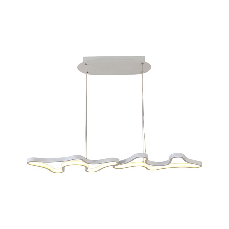 Cloud-Like Frame Metal Island Light Contemporary Black/White LED Pendant Lighting Fixture