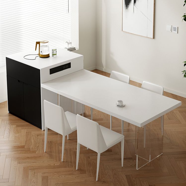 Modern Style Dining Table Sintered Stone Rectangle Table for Kitchen