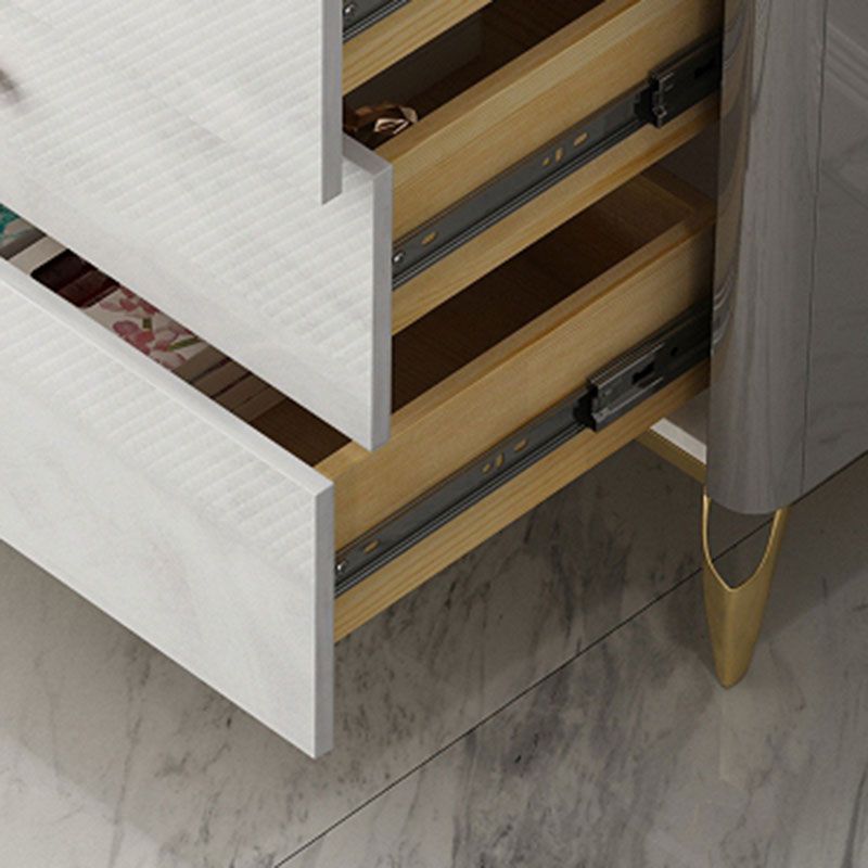 Glam Engineered Wood Storage Chest Bedroom Chest with Drawers