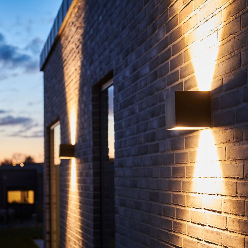 Lámpara montada en la pared cuadrada lámpara de montaje de pared de vidrio moderna para sala de estar