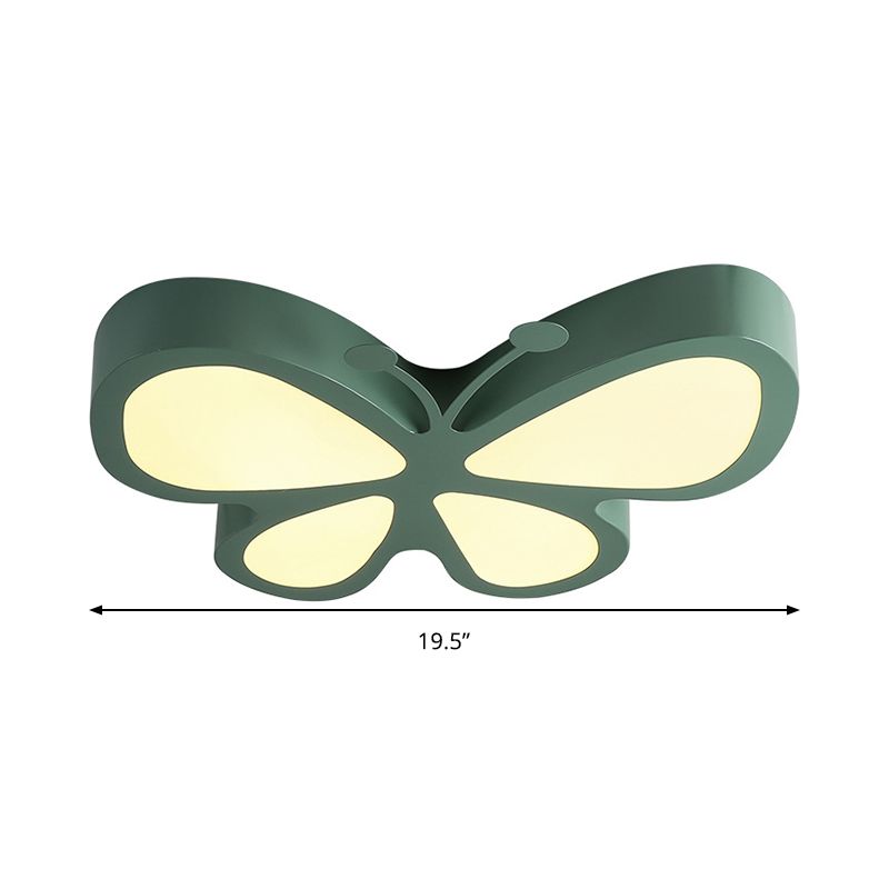 Papillon enfants chambre plafonnier acrylique métal insecte LED encastré lumière