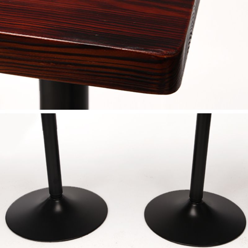 Brown Wood Round Pub Table Set 1/3 Pieces Contemporary Indoor Bar Table Set